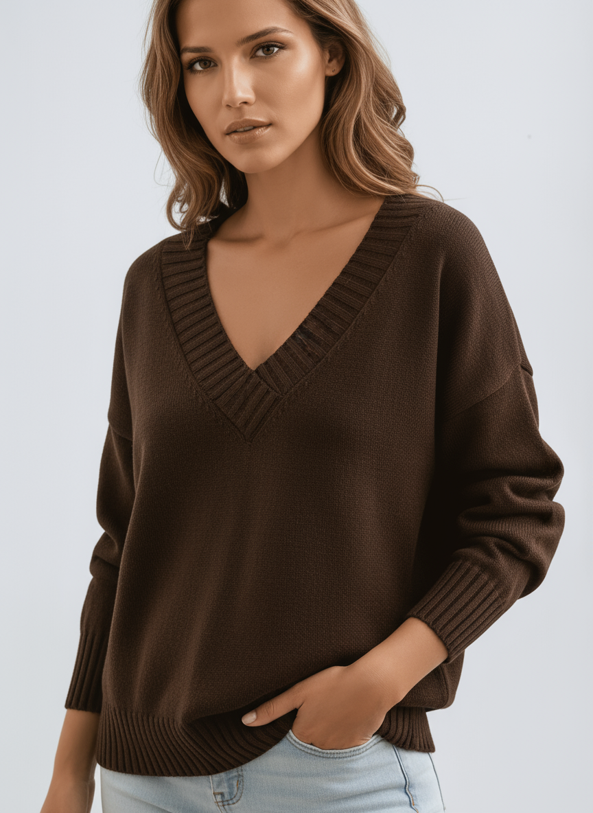 WOMEN’S V-NECK SWEATER