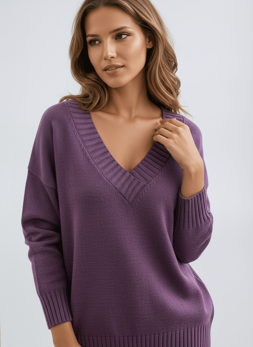 WOMEN’S V-NECK SWEATER