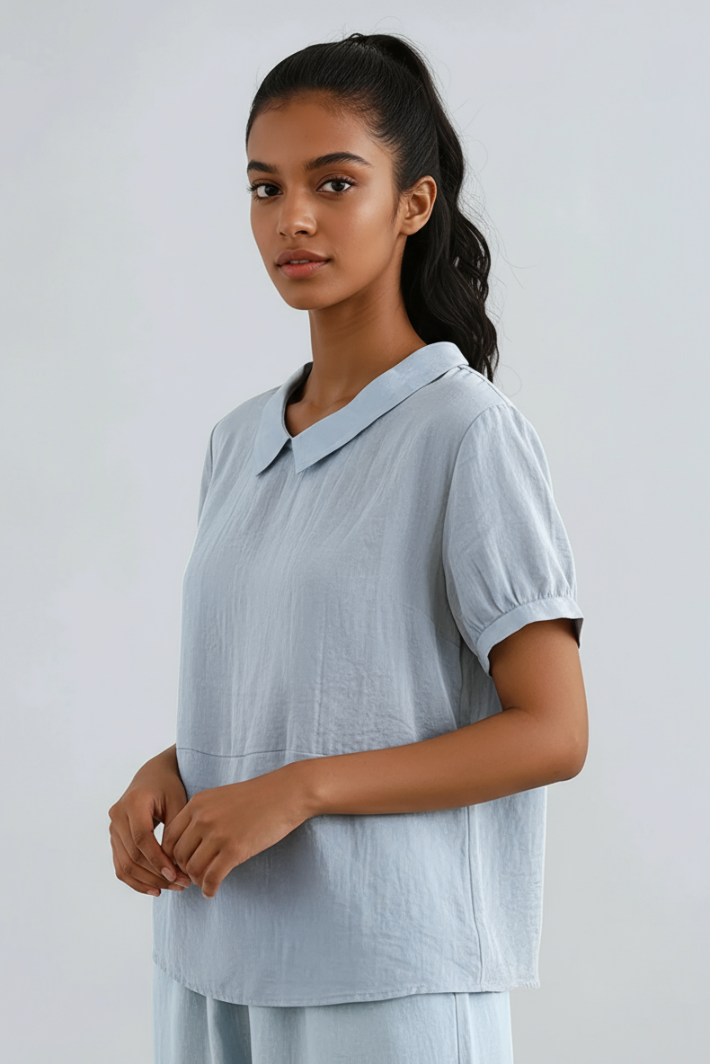 SOFT CHARM | PETER PAN COLLAR BLOUSE