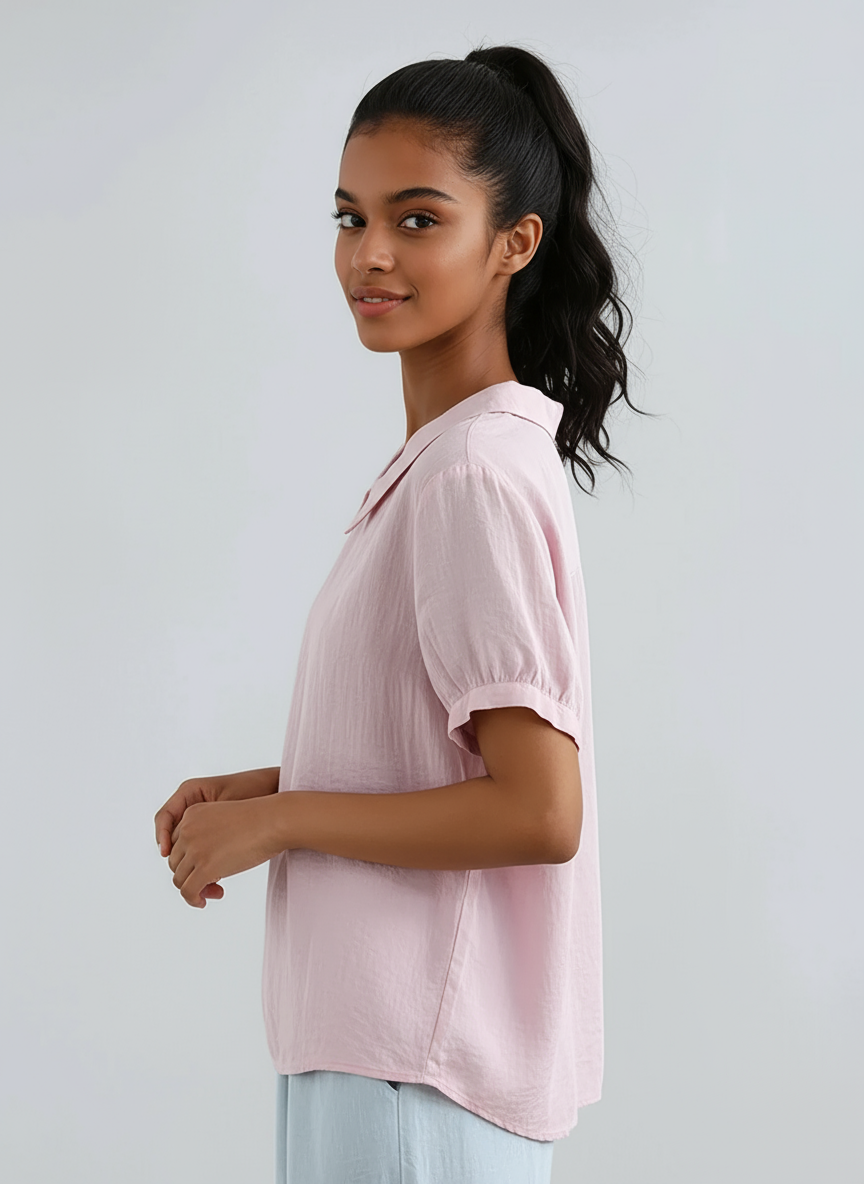 SOFT CHARM | PETER PAN COLLAR BLOUSE