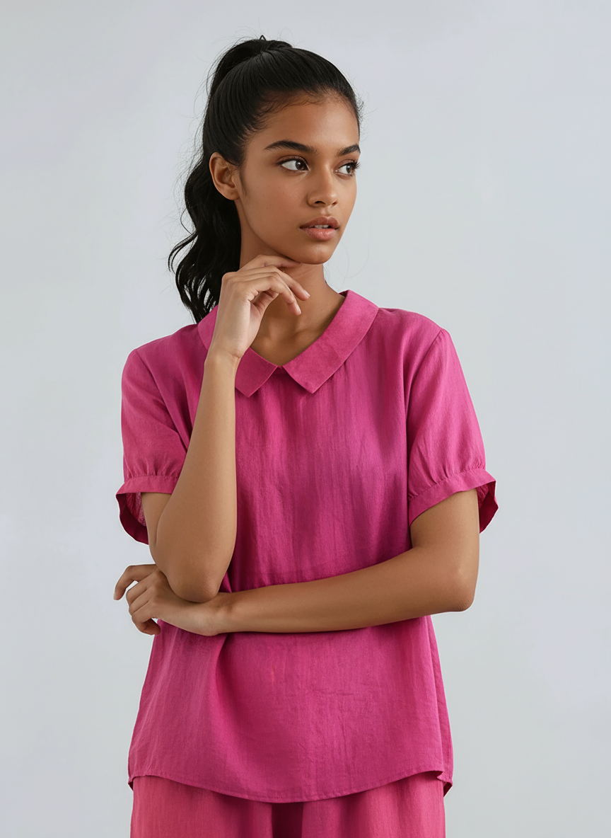 SOFT CHARM | PETER PAN COLLAR BLOUSE