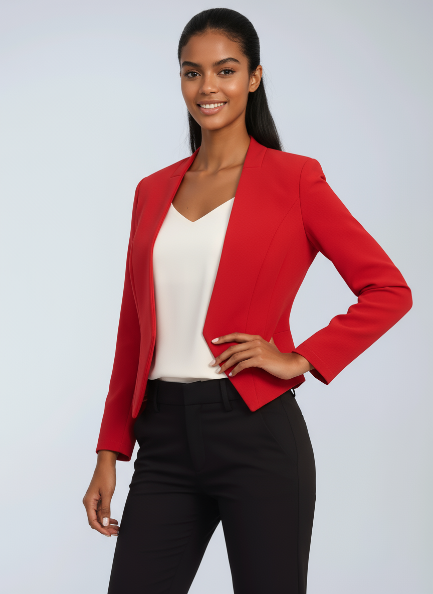 CROPPED OFFICE BLAZER JACKET