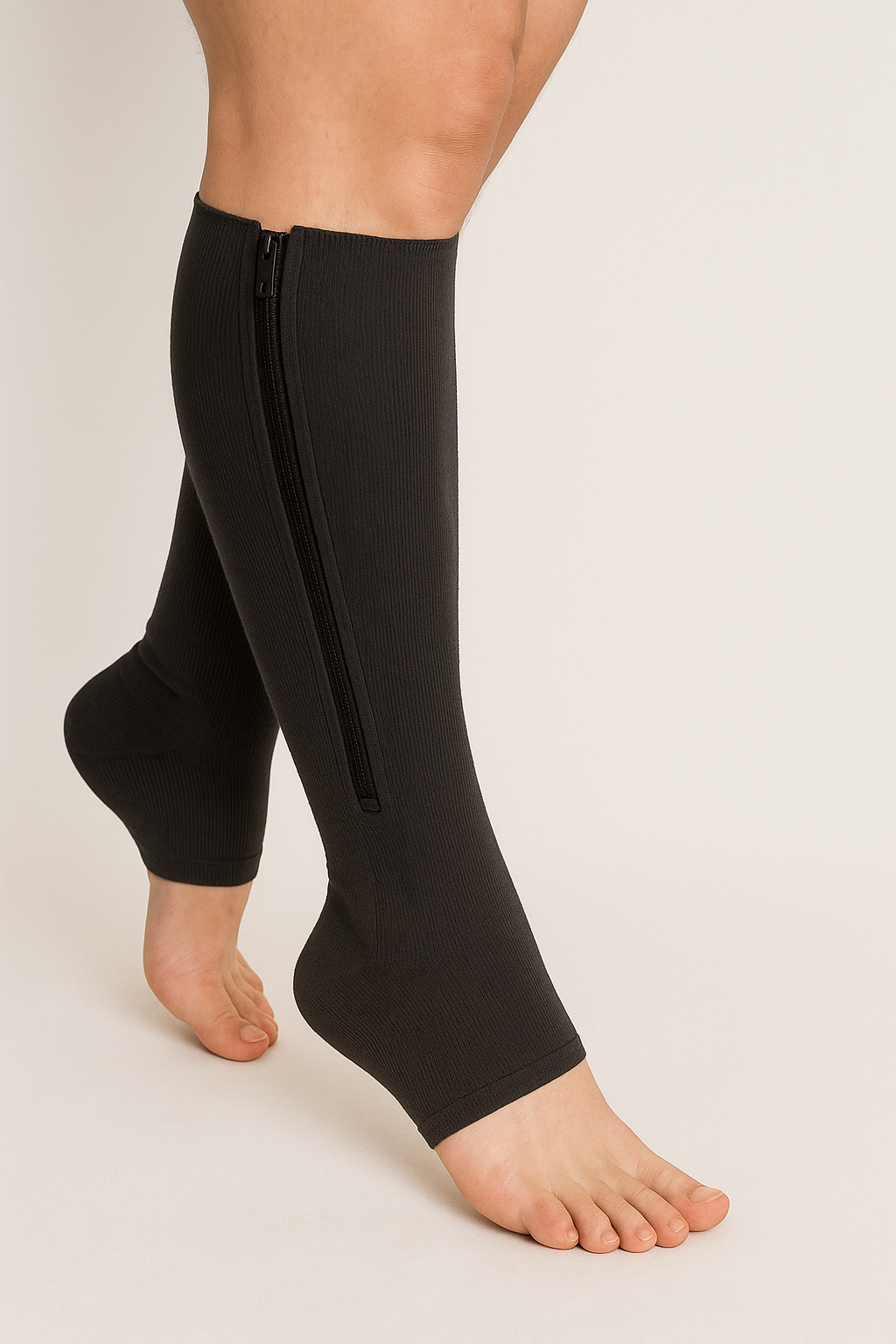 Zippered Compression Socks Support Stockings 20-30 mmHg