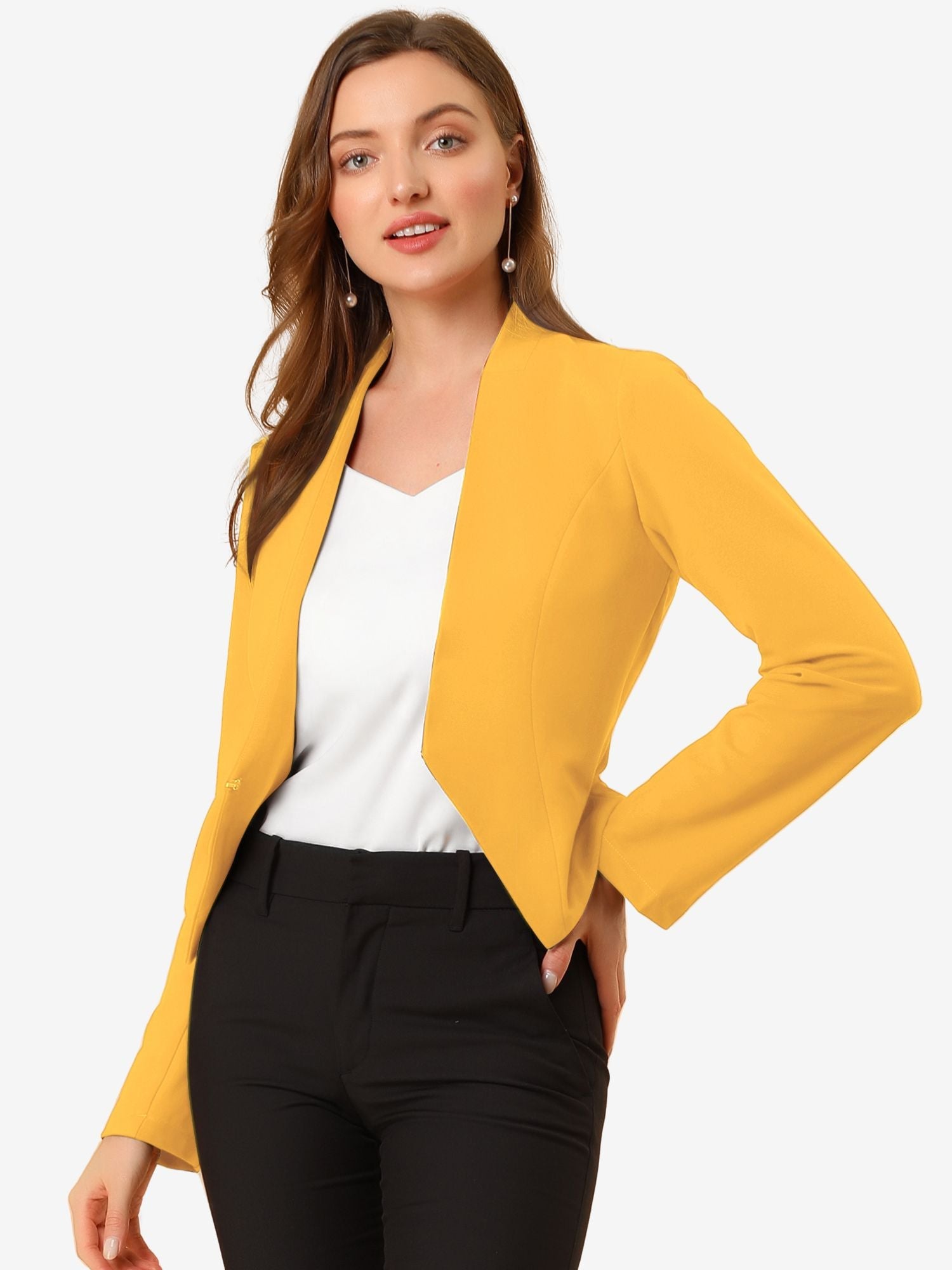 CROPPED OFFICE BLAZER JACKET