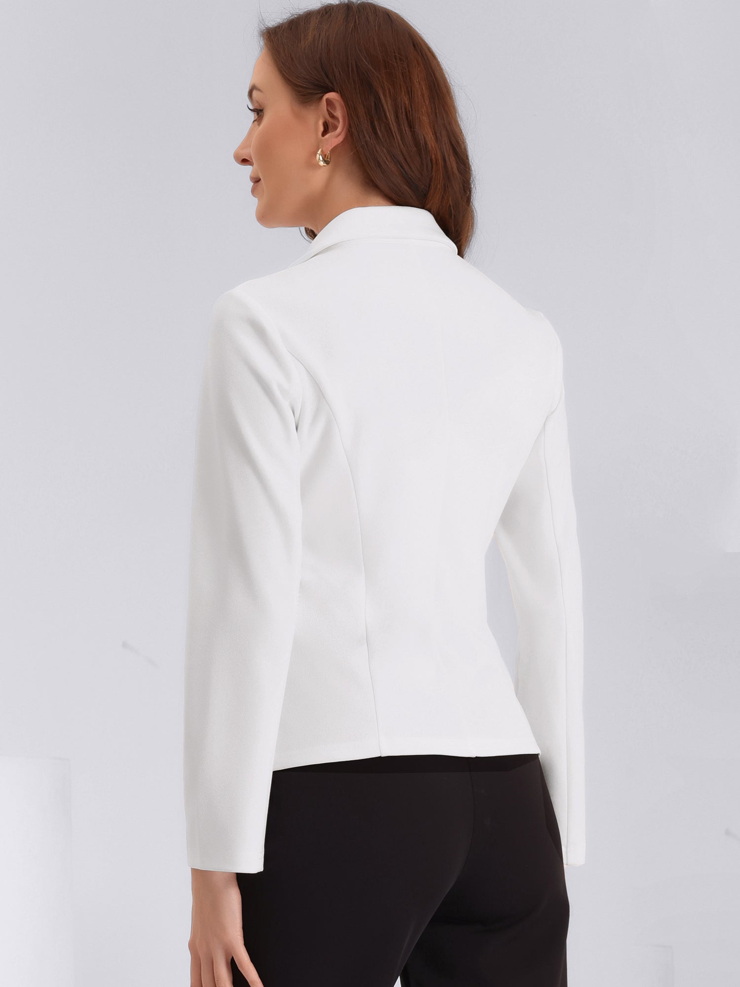 SINGLE-BREASTED STRETCH OFFICE BLAZER