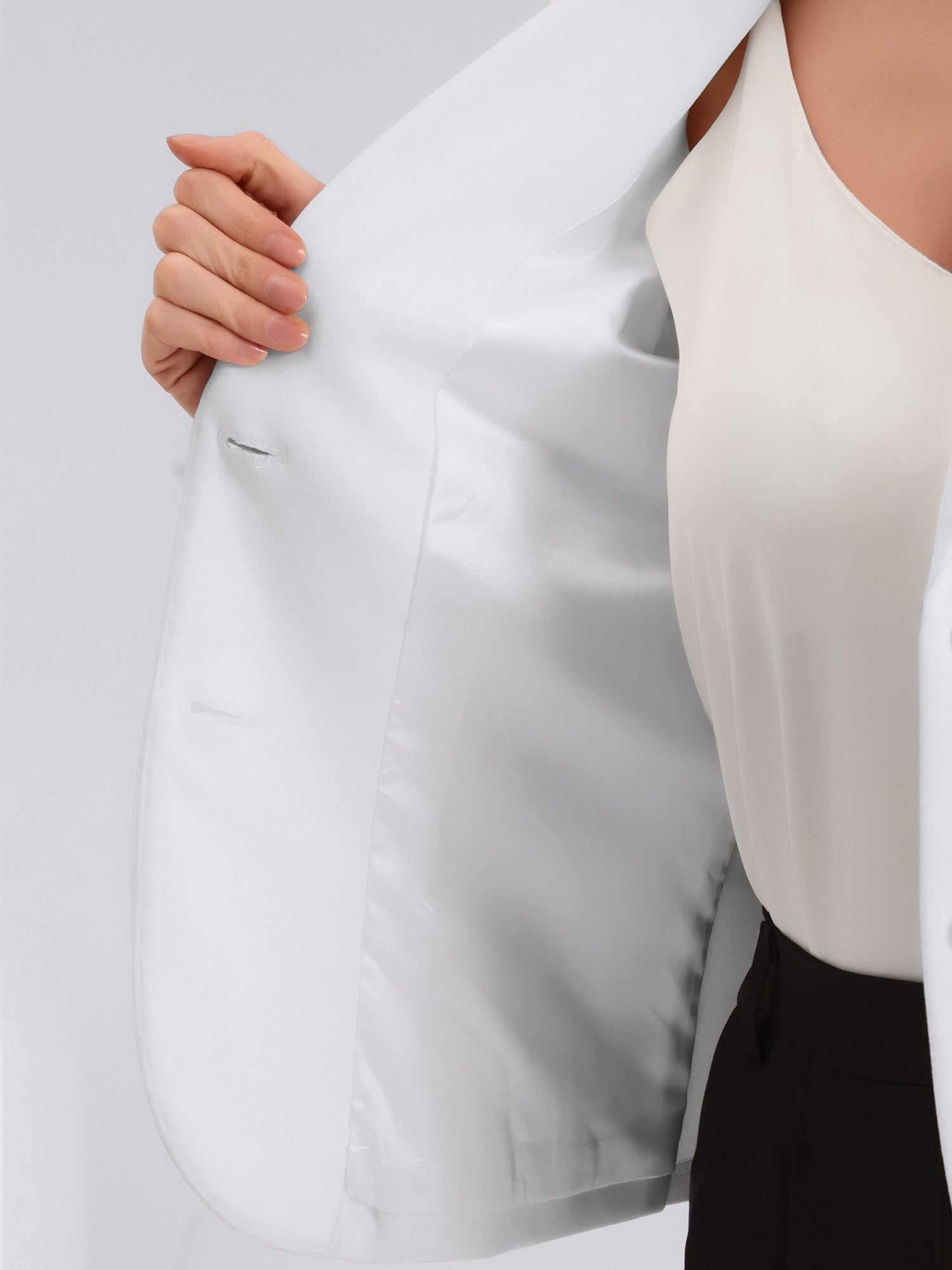 SINGLE-BREASTED STRETCH OFFICE BLAZER