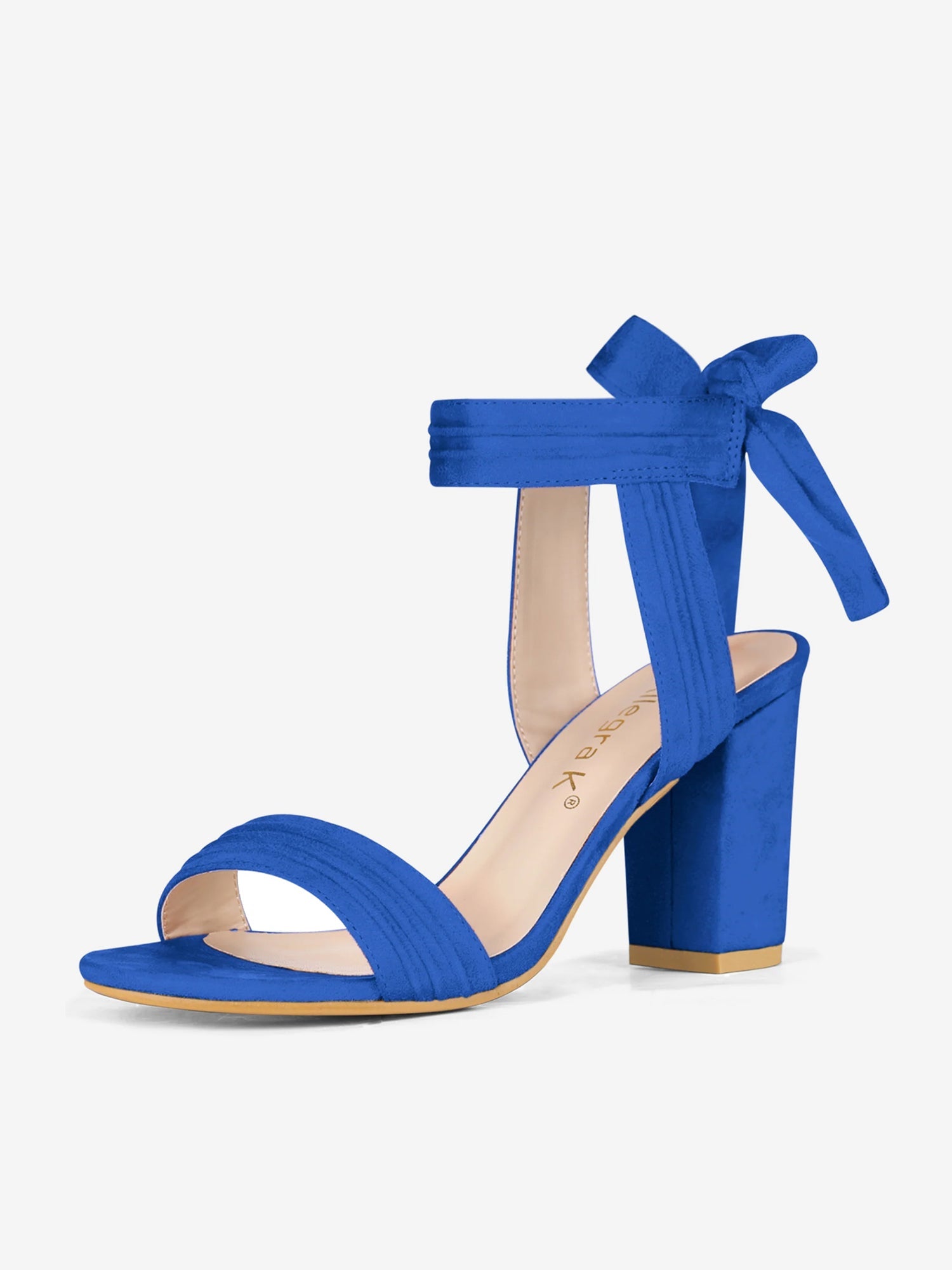 BLOCK HEEL PUMPS | OPEN TOE ANKLE STRAP WITH BOW DETAIL