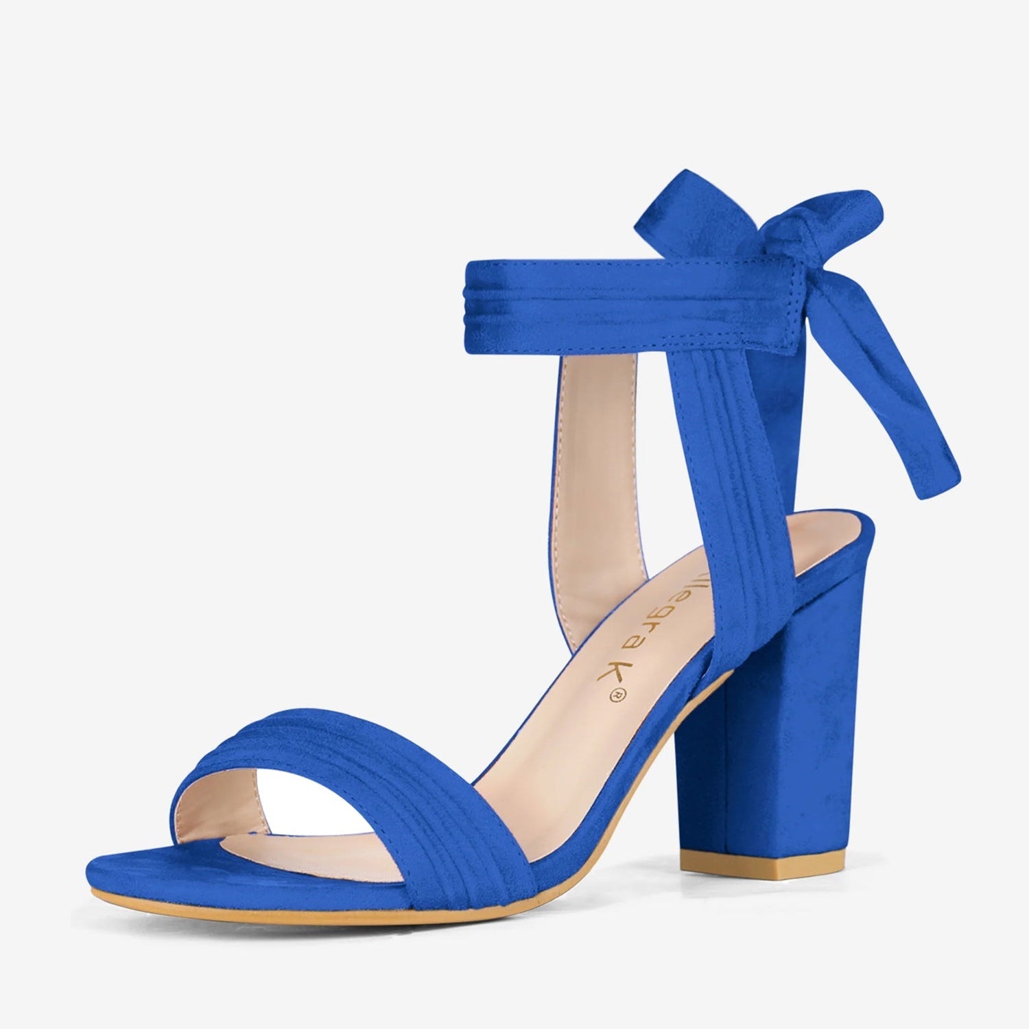 BLOCK HEEL PUMPS | OPEN TOE ANKLE STRAP WITH BOW DETAIL