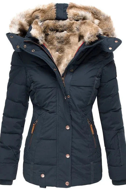 WOMEN’S PUFFER COAT | SLIM-FIT HOODED WINTER LOOK