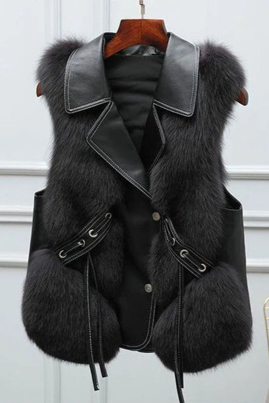 FAUX FUR SLEEVELESS VEST