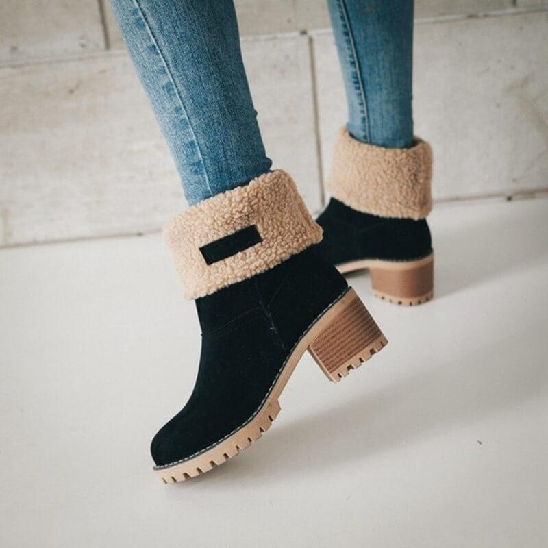WOMEN’S ANKLE BOOTS | WARM FOLDOVER WINTER DESIGN