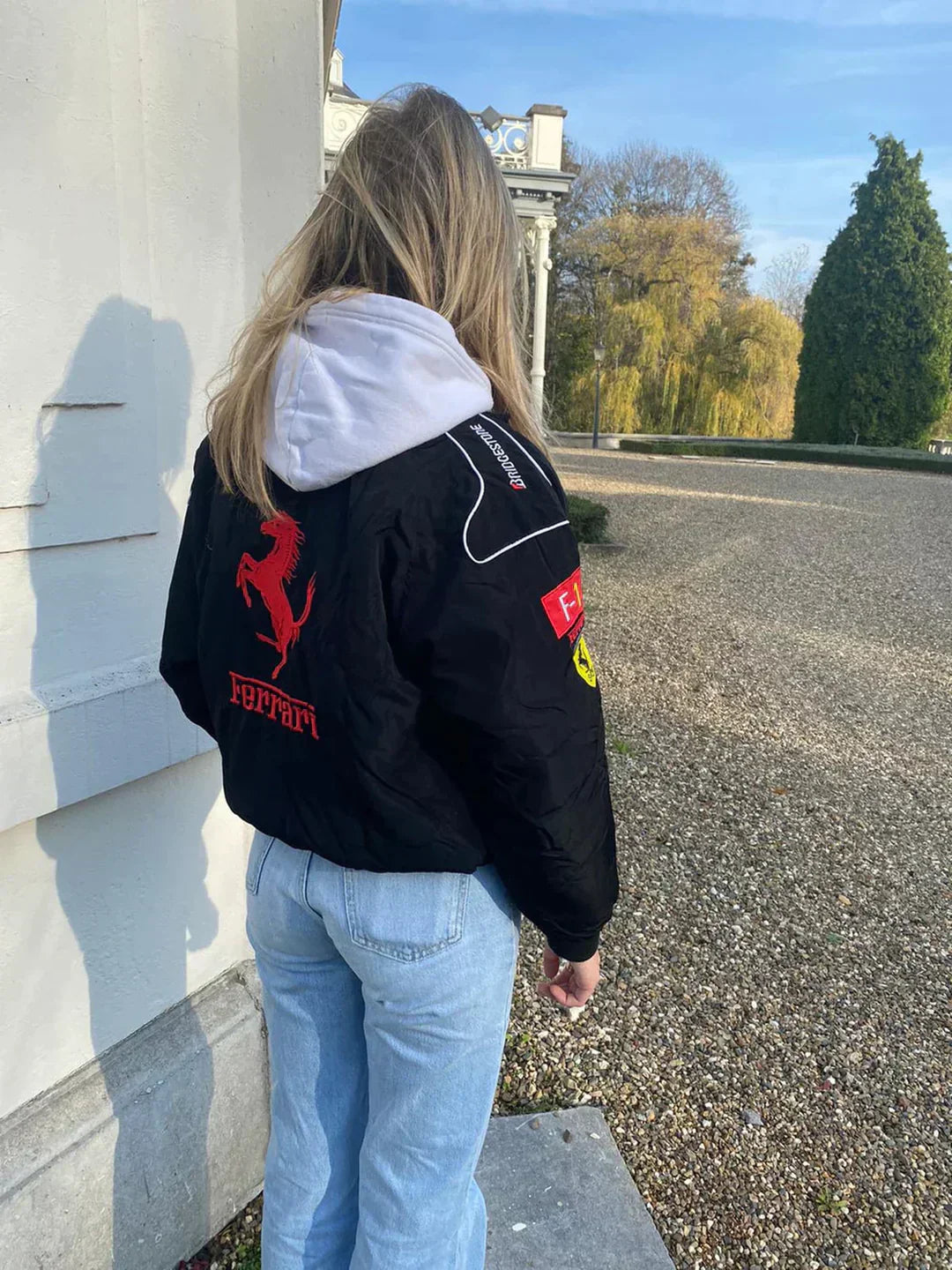 FERRARI RACING OVERSIZED BOMBER JACKET