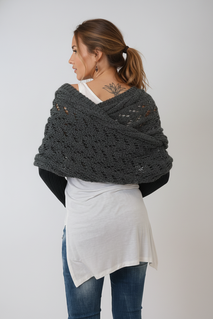 WOMEN’S KNIT SHRUG | OFF-SHOULDER PULLOVER