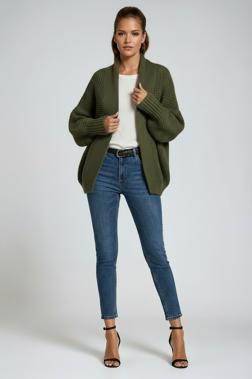 OVERSIZED KNITTED CARDIGAN