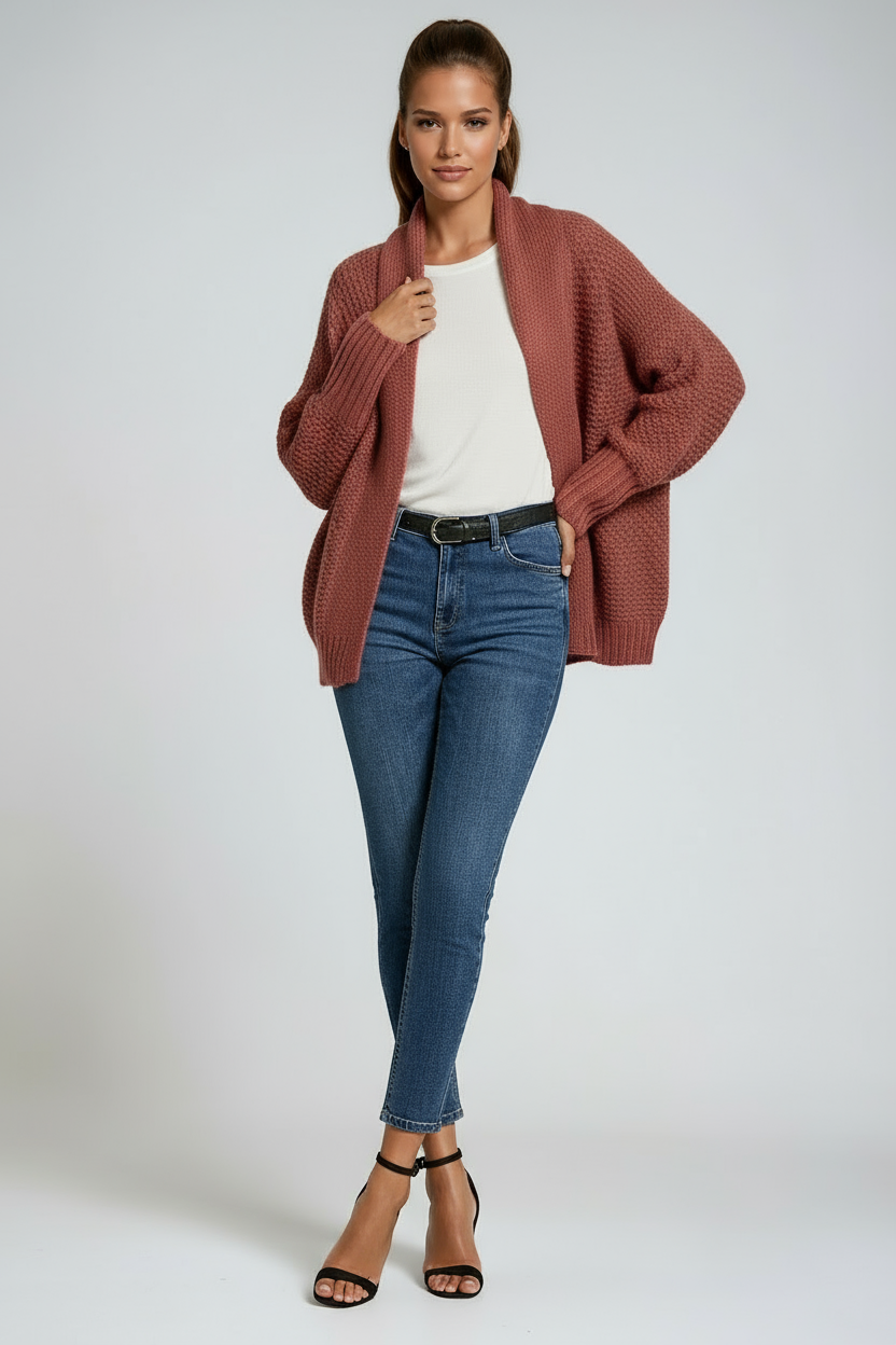 OVERSIZED KNITTED CARDIGAN