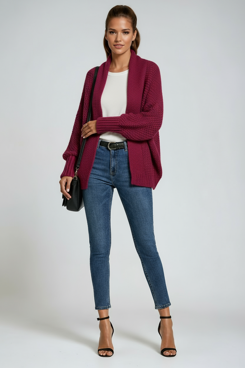 OVERSIZED KNITTED CARDIGAN