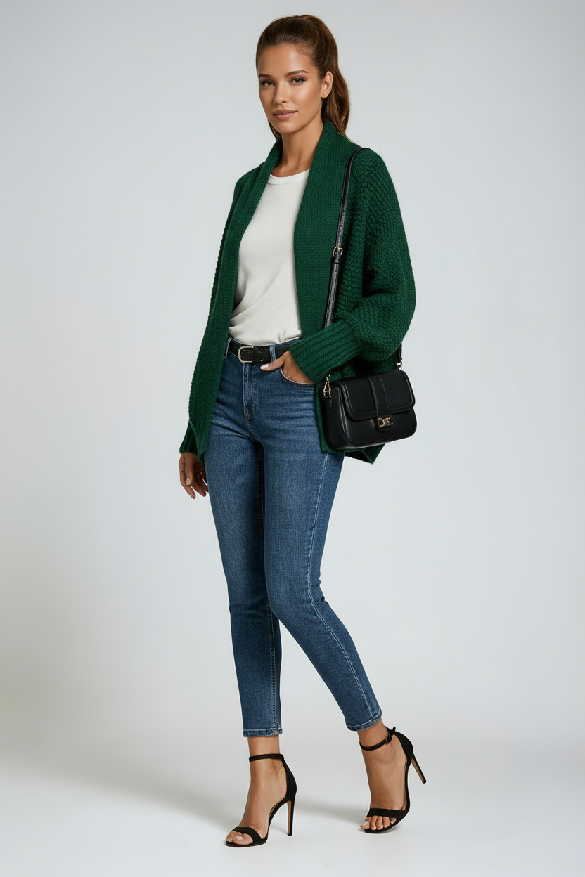 OVERSIZED KNITTED CARDIGAN