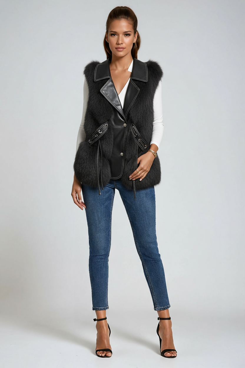 FAUX FUR SLEEVELESS VEST
