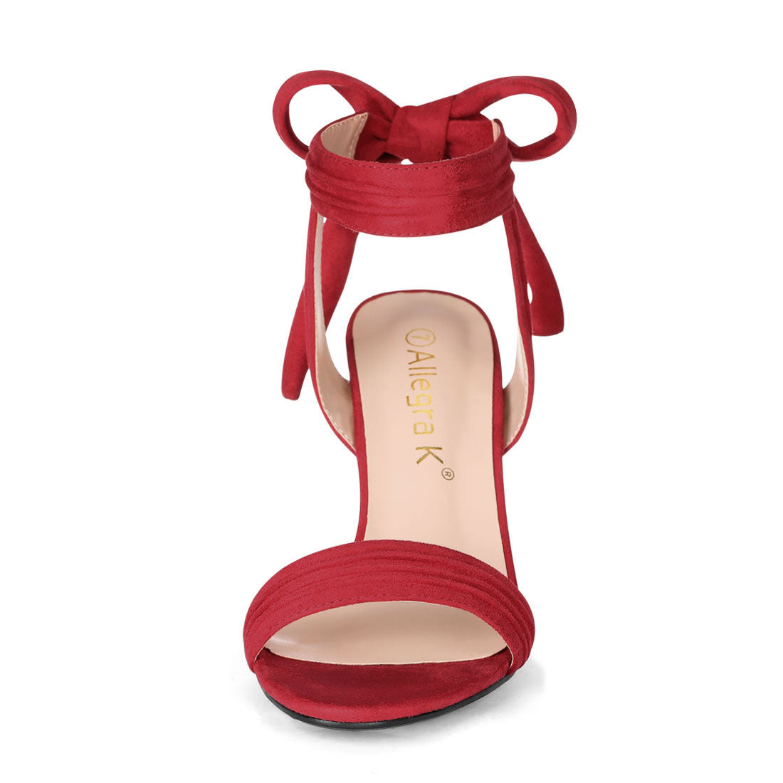 BLOCK HEEL PUMPS | OPEN TOE ANKLE STRAP WITH BOW DETAIL