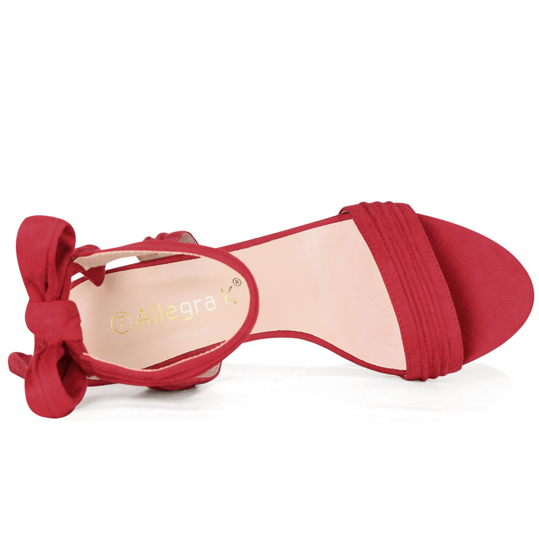 BLOCK HEEL PUMPS | OPEN TOE ANKLE STRAP WITH BOW DETAIL