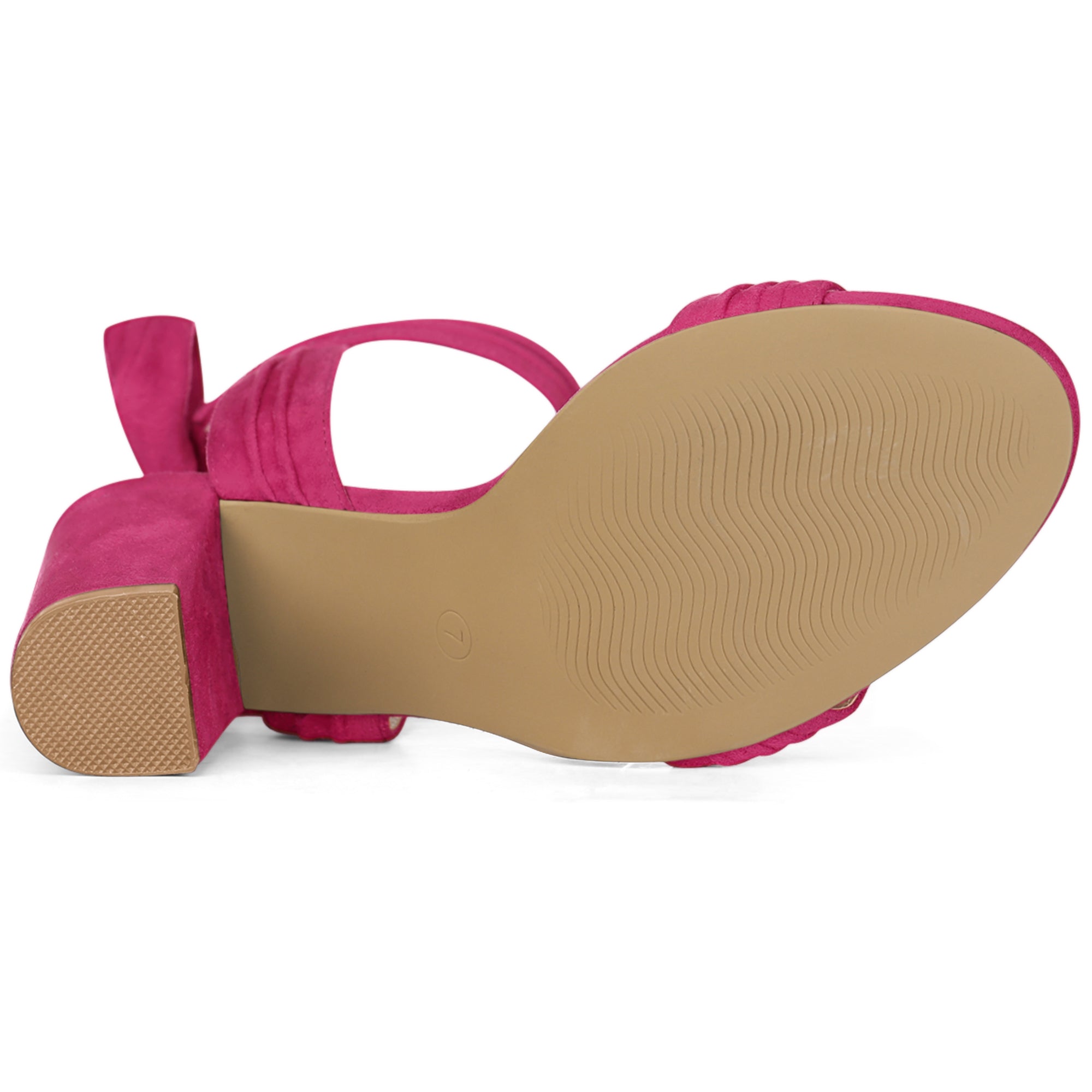 BLOCK HEEL PUMPS | OPEN TOE ANKLE STRAP WITH BOW DETAIL