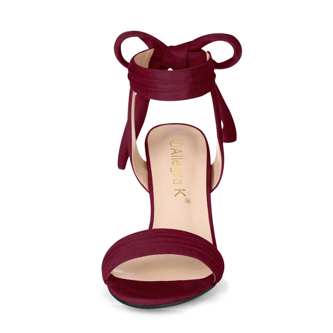 BLOCK HEEL PUMPS | OPEN TOE ANKLE STRAP WITH BOW DETAIL