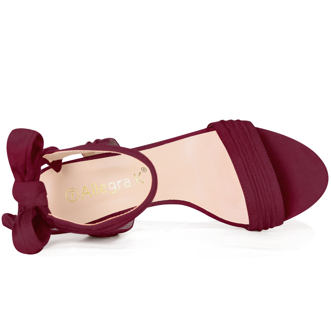 BLOCK HEEL PUMPS | OPEN TOE ANKLE STRAP WITH BOW DETAIL