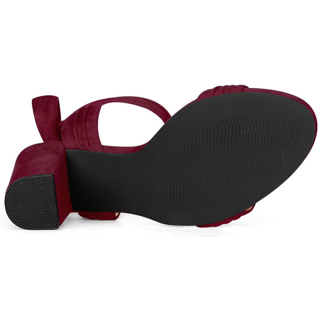 BLOCK HEEL PUMPS | OPEN TOE ANKLE STRAP WITH BOW DETAIL