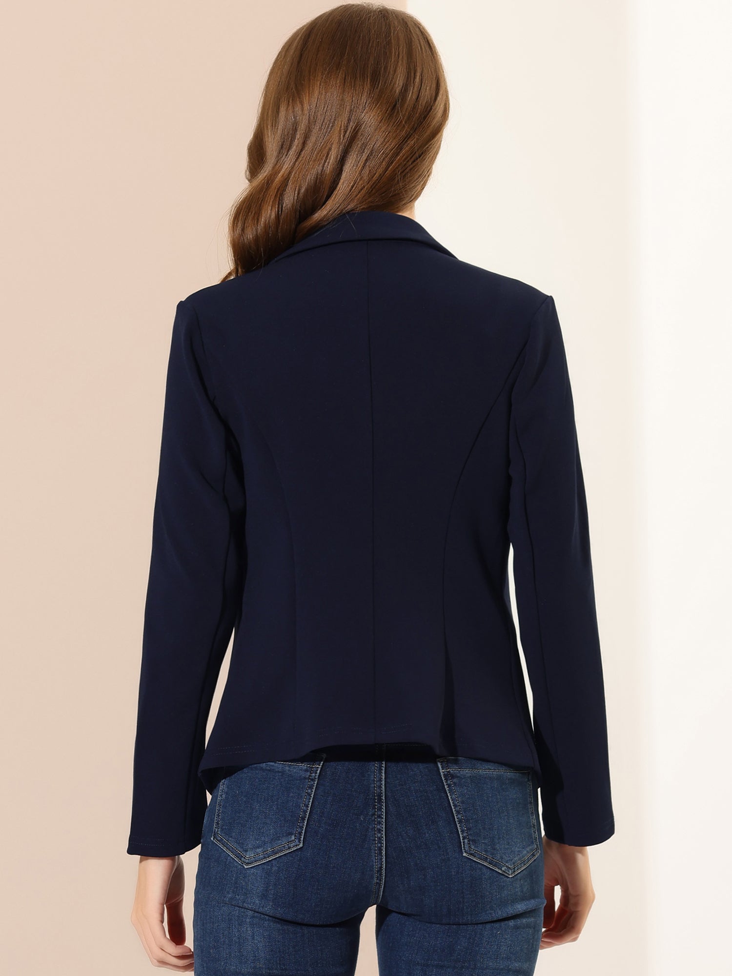 SINGLE-BREASTED STRETCH OFFICE BLAZER