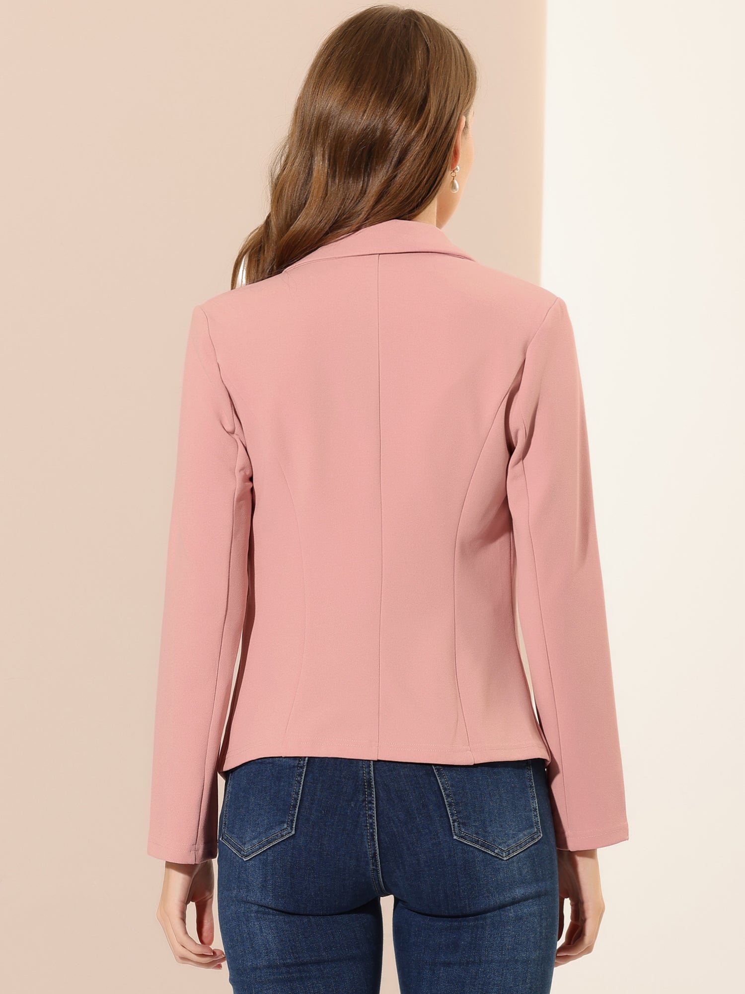 SINGLE-BREASTED STRETCH OFFICE BLAZER