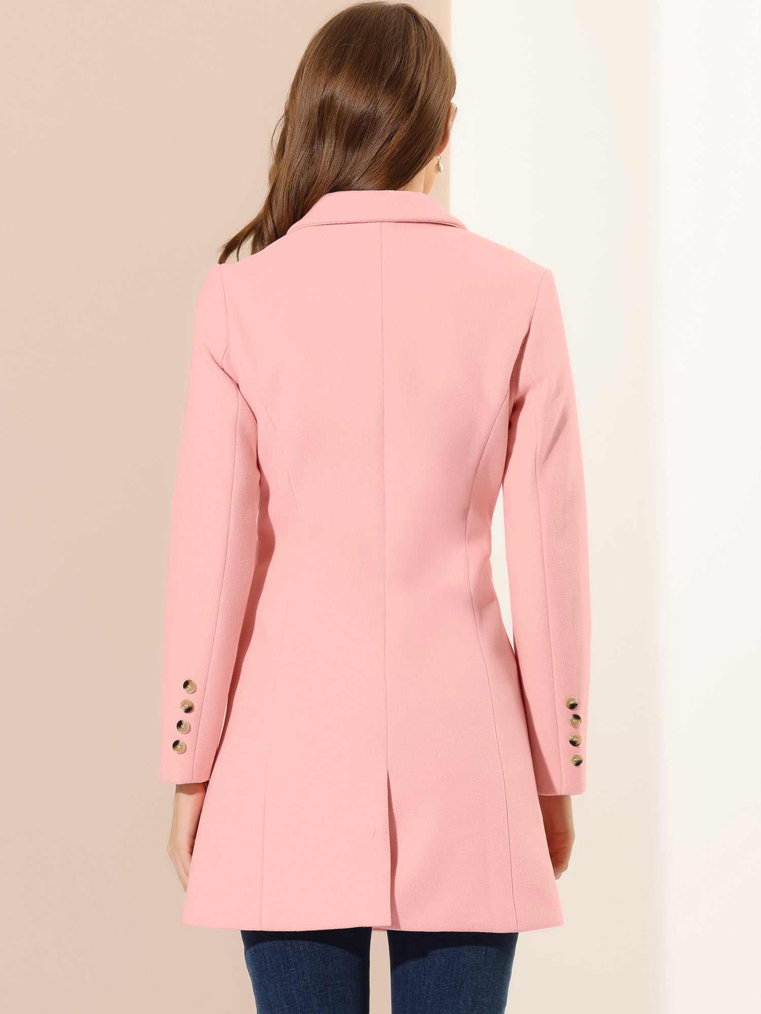 WOMEN’S WOOL COAT | LONG BUTTON WINTER JACKET