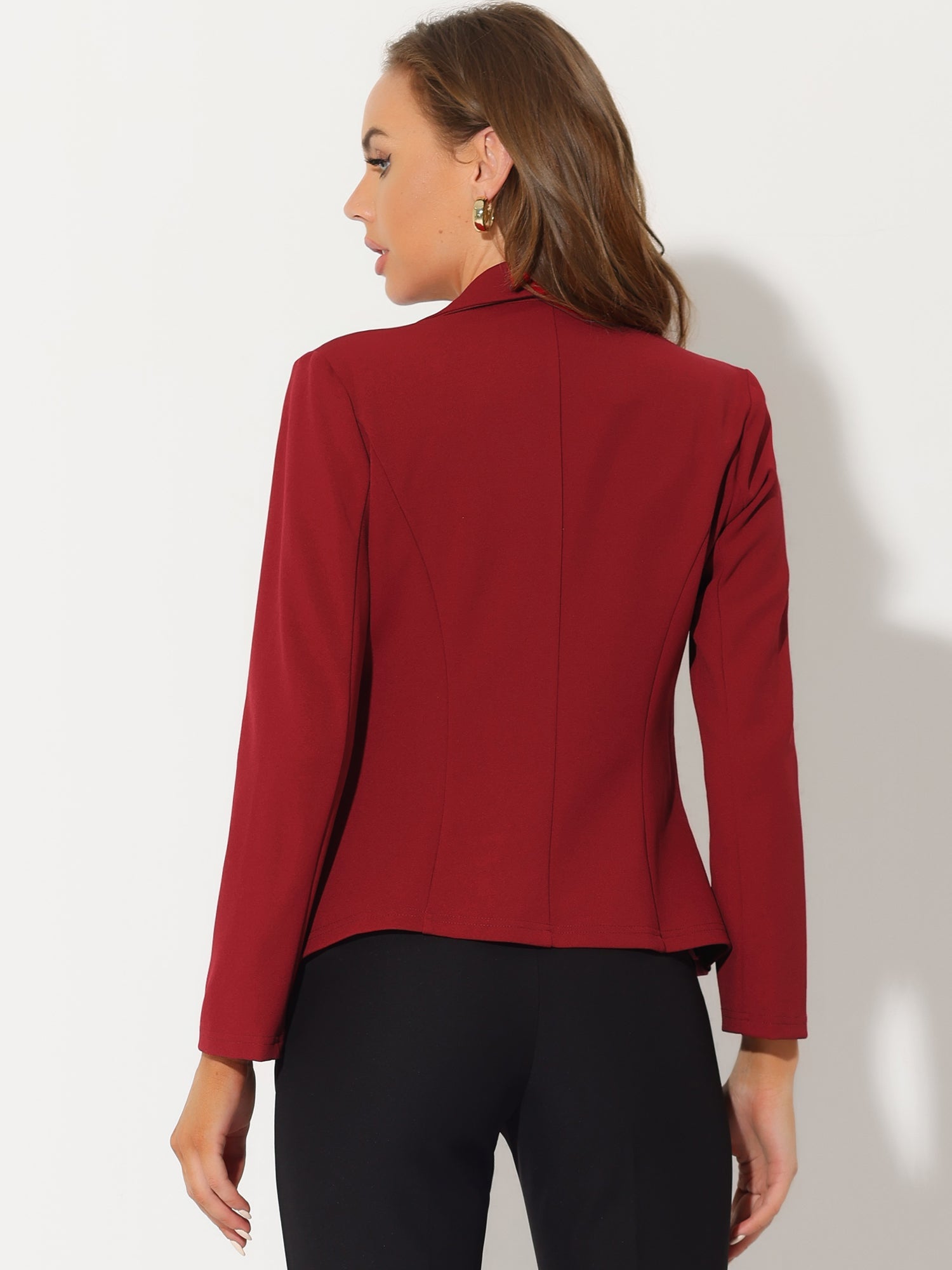 SINGLE-BREASTED STRETCH OFFICE BLAZER