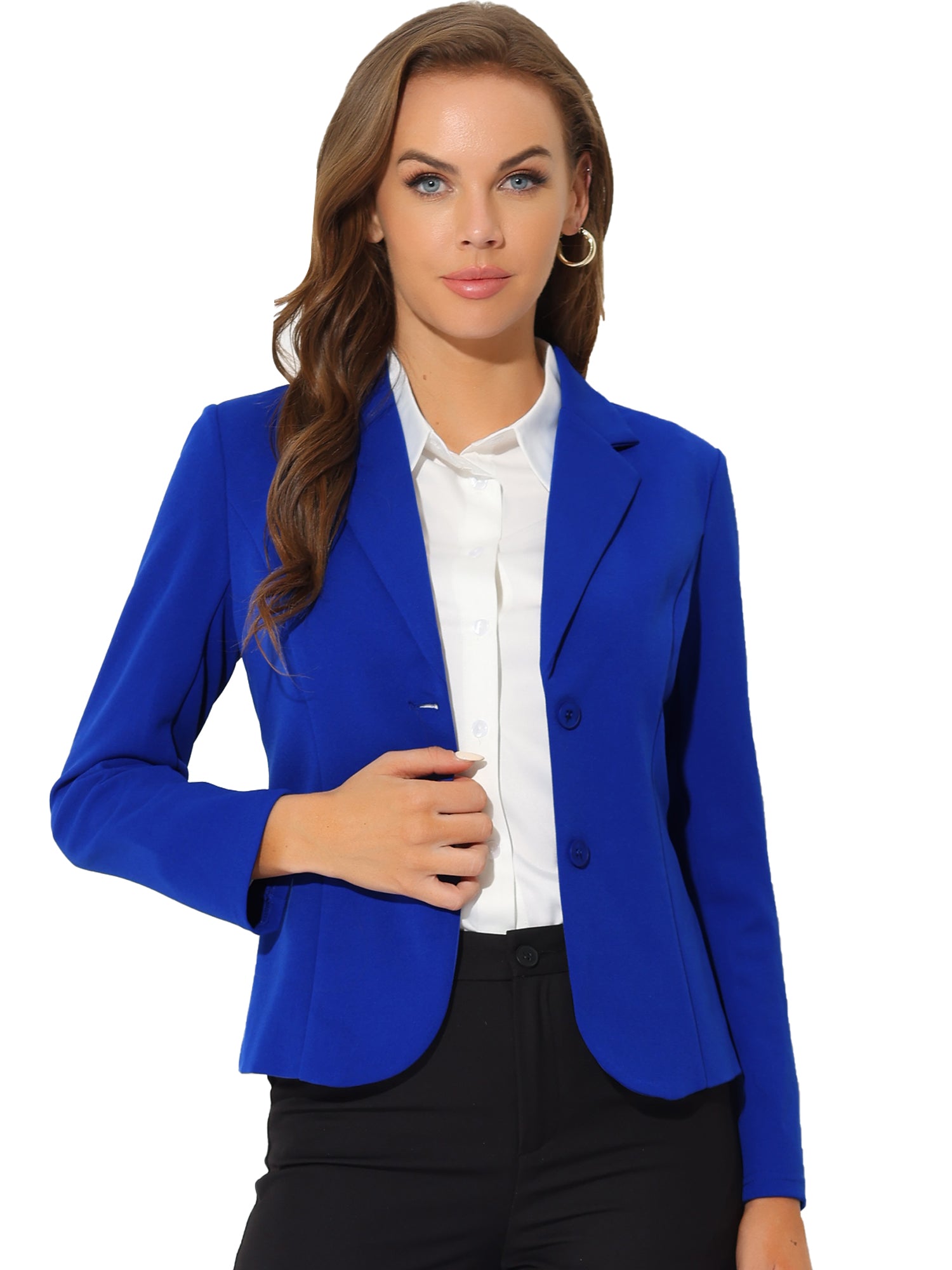 SINGLE-BREASTED STRETCH OFFICE BLAZER