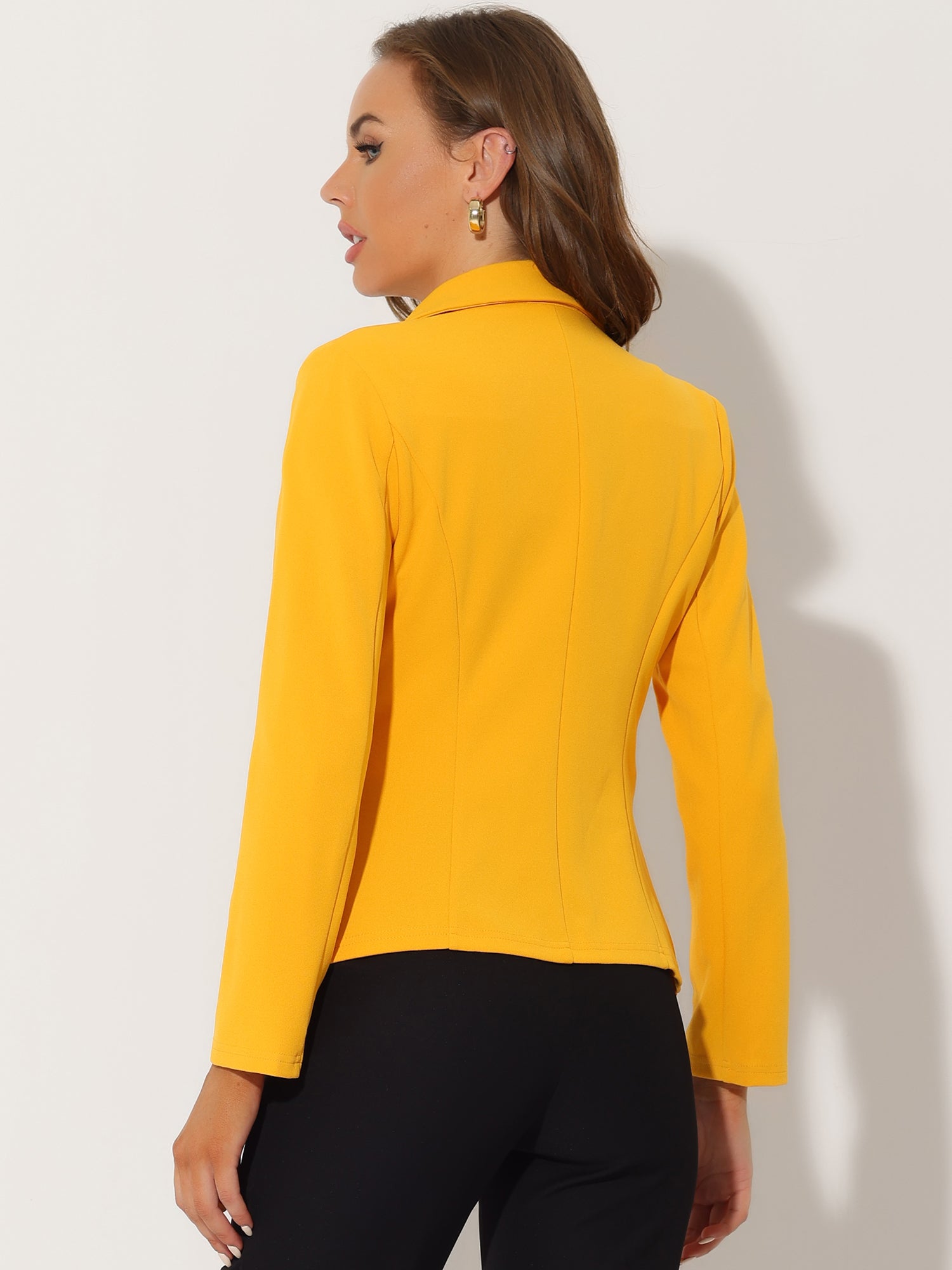 SINGLE-BREASTED STRETCH OFFICE BLAZER