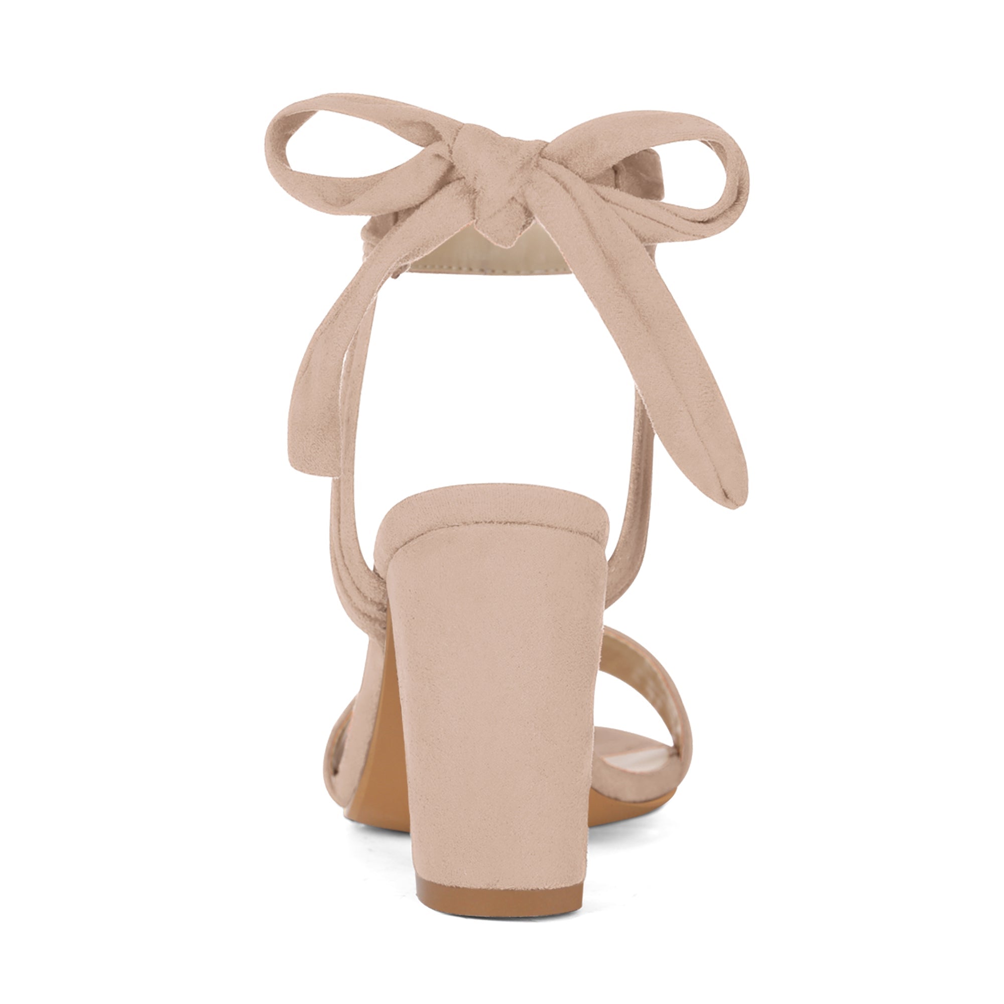 BLOCK HEEL PUMPS | OPEN TOE ANKLE STRAP WITH BOW DETAIL