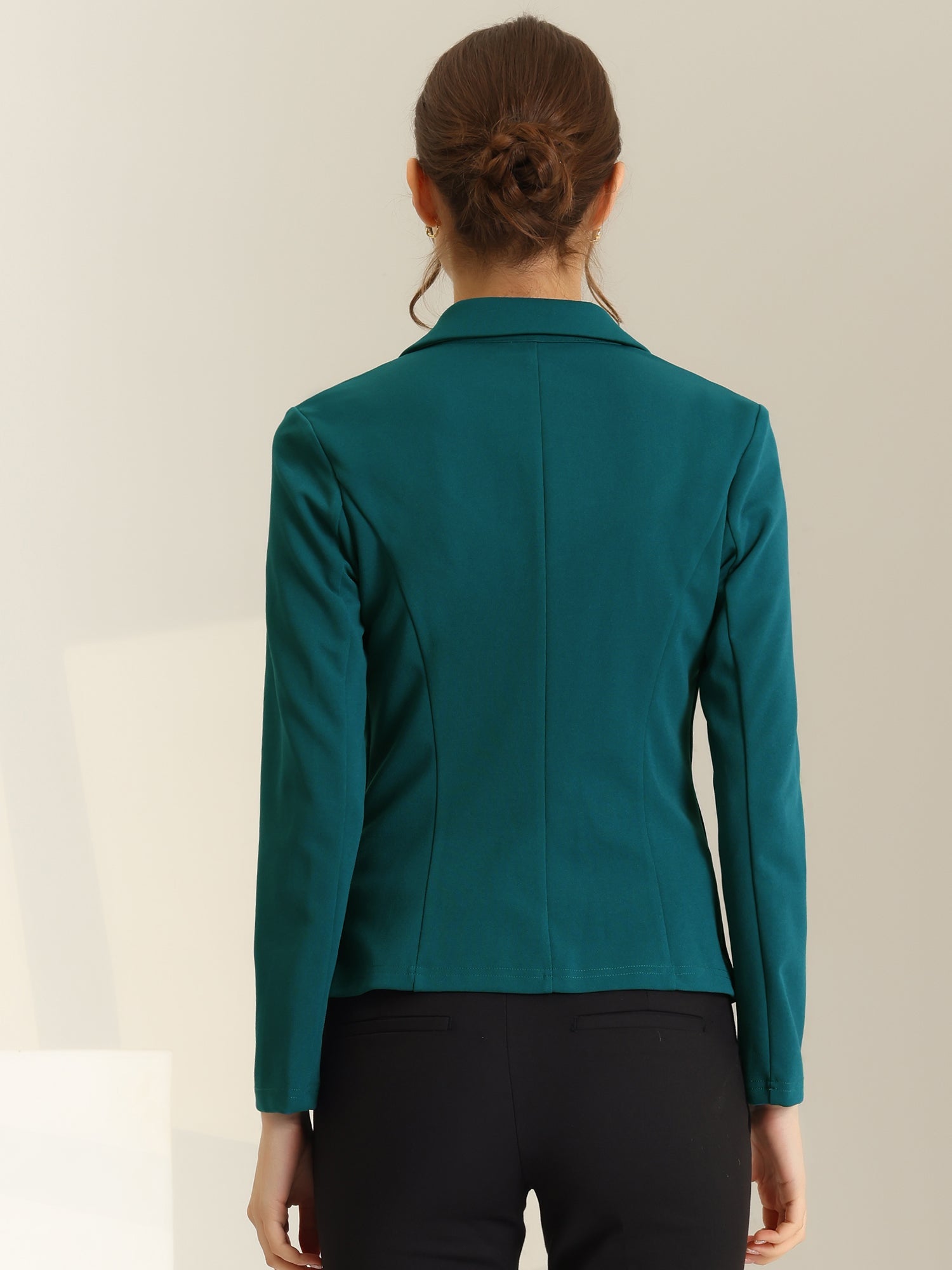 SINGLE-BREASTED STRETCH OFFICE BLAZER