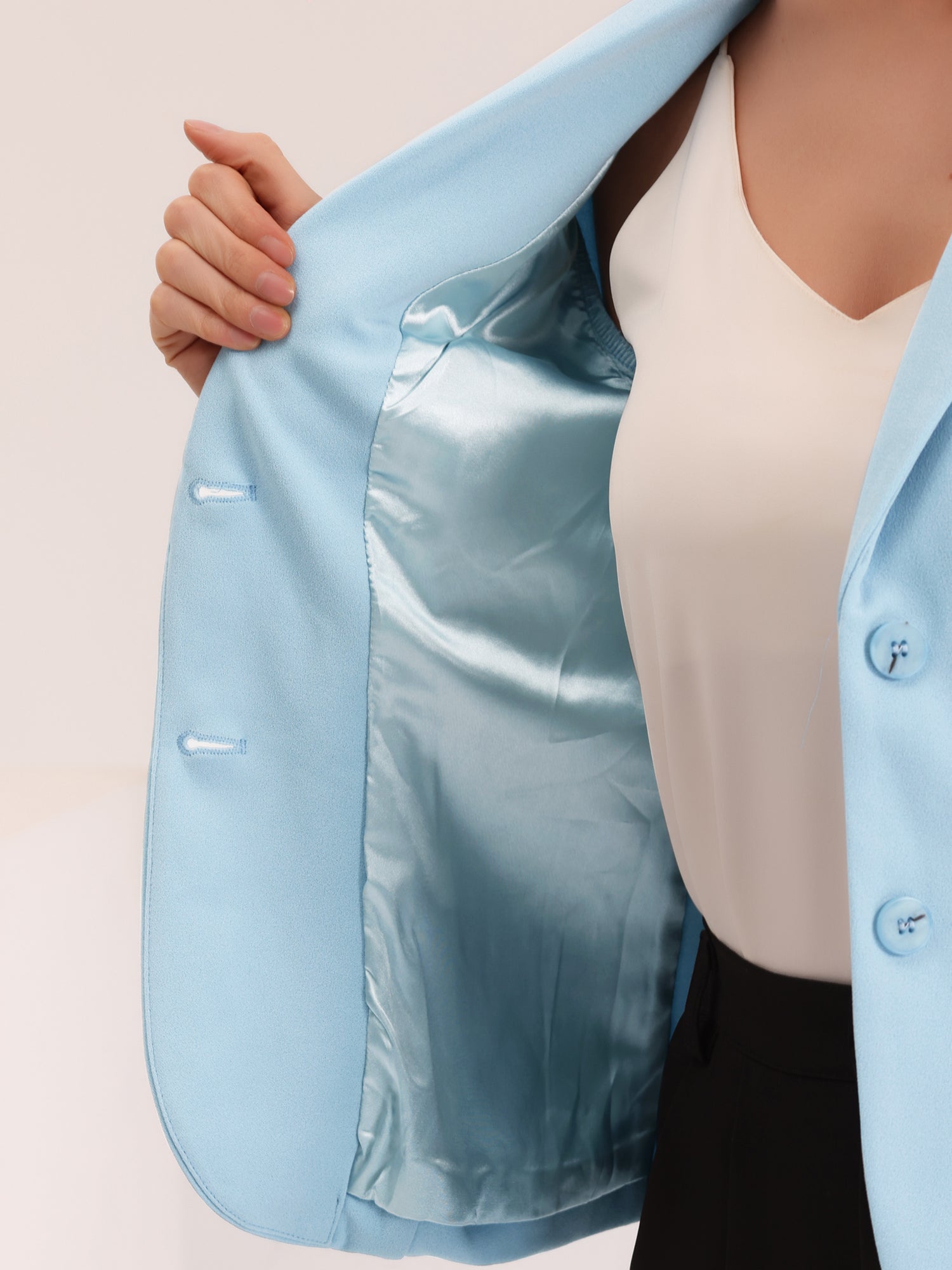 SINGLE-BREASTED STRETCH OFFICE BLAZER