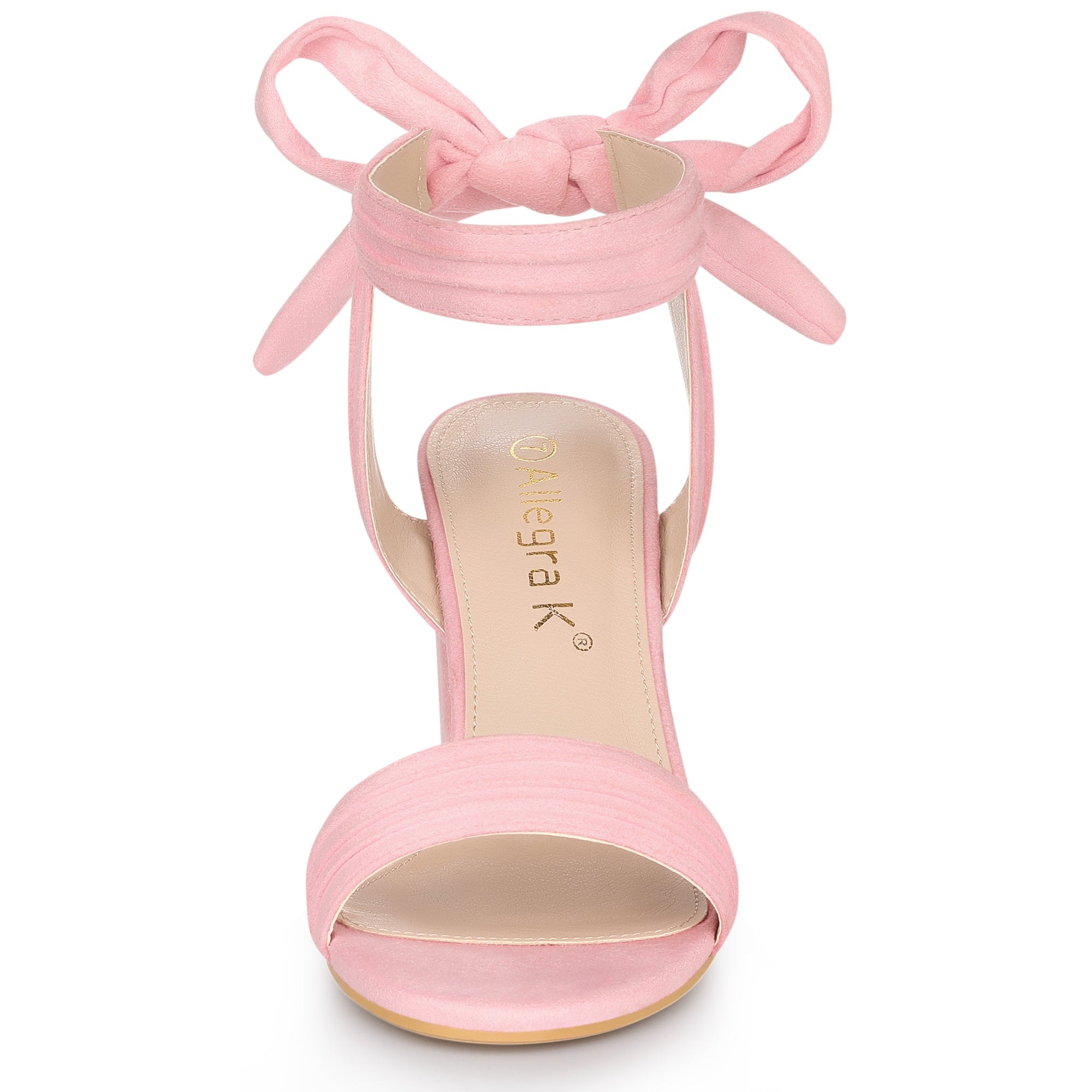 BLOCK HEEL PUMPS | OPEN TOE ANKLE STRAP WITH BOW DETAIL
