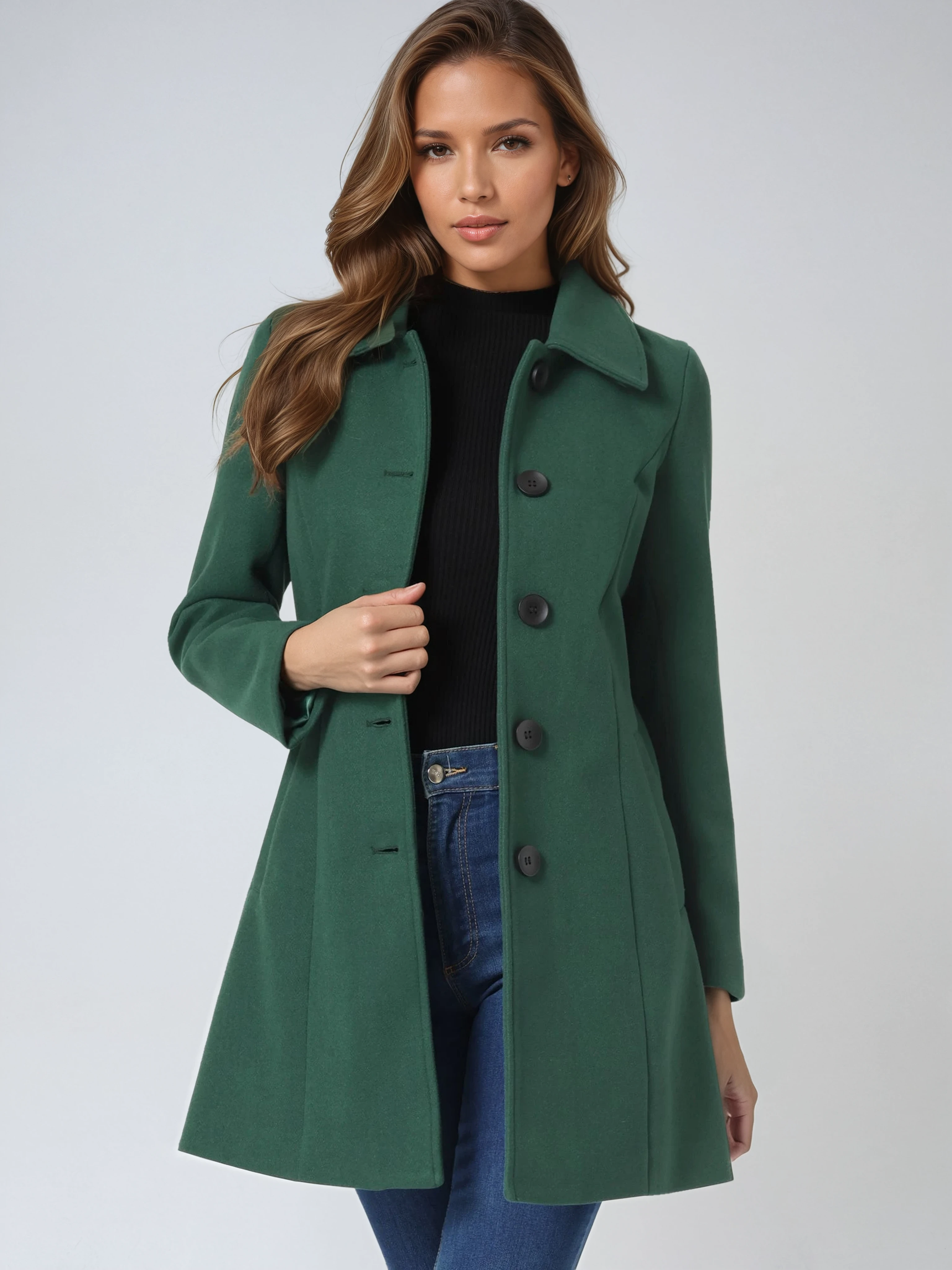 SINGLE BREASTED WINTER TRENCH COAT
