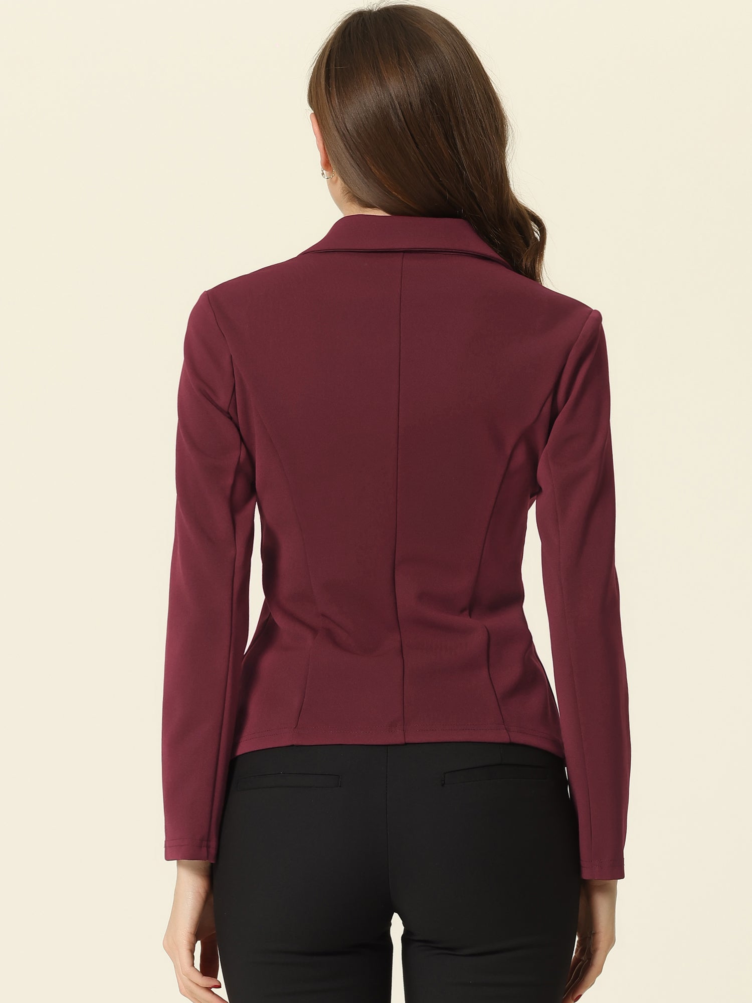 SINGLE-BREASTED STRETCH OFFICE BLAZER