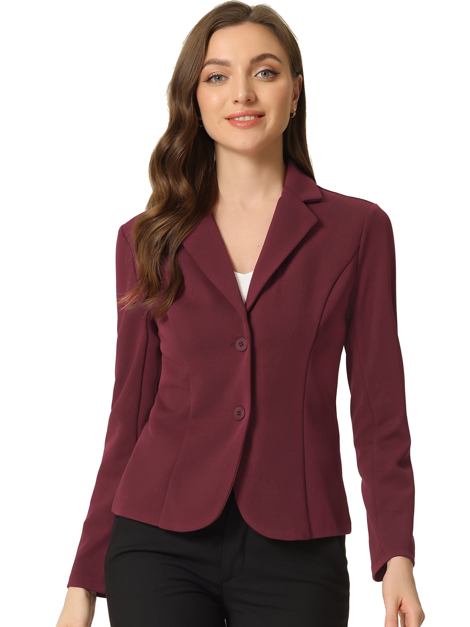 SINGLE-BREASTED STRETCH OFFICE BLAZER