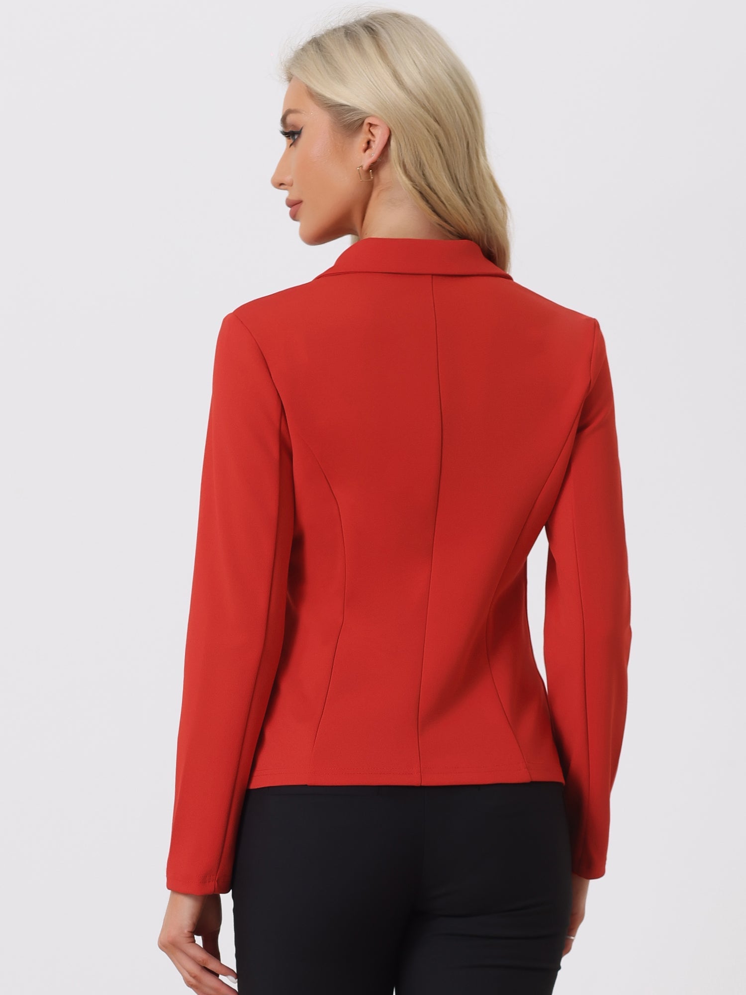 SINGLE-BREASTED STRETCH OFFICE BLAZER