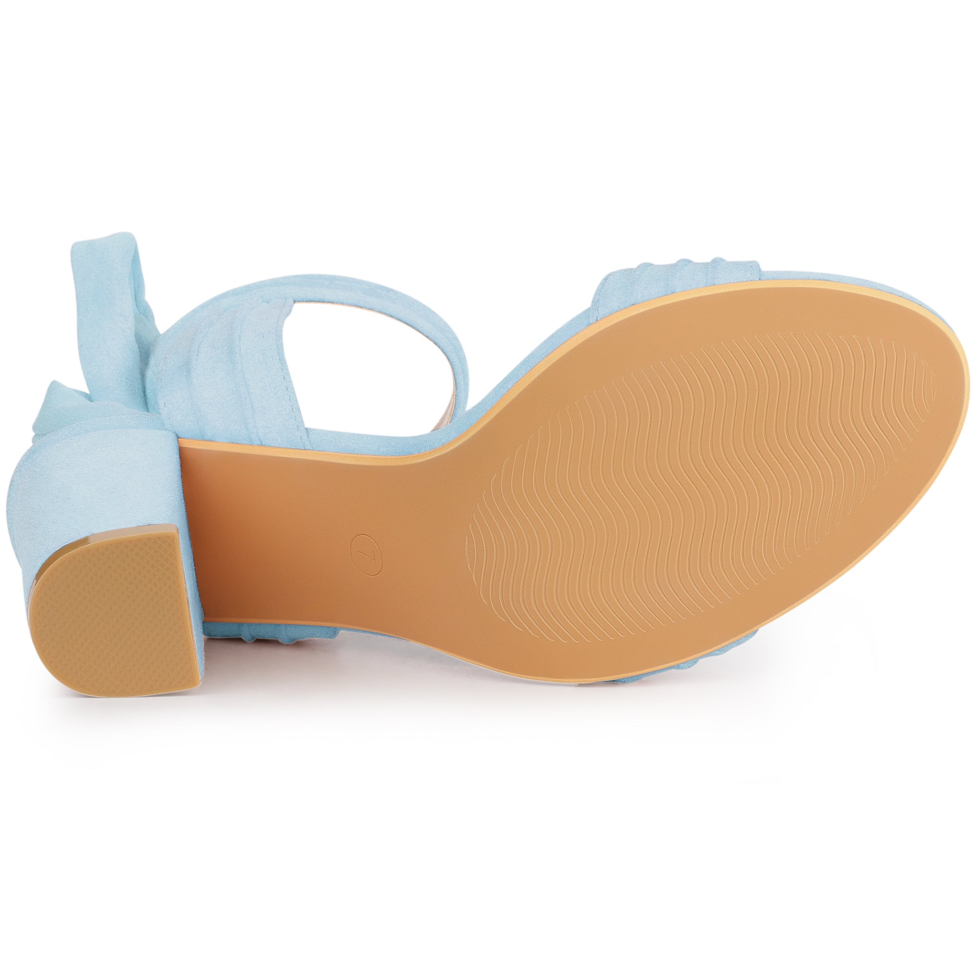 BLOCK HEEL PUMPS | OPEN TOE ANKLE STRAP WITH BOW DETAIL