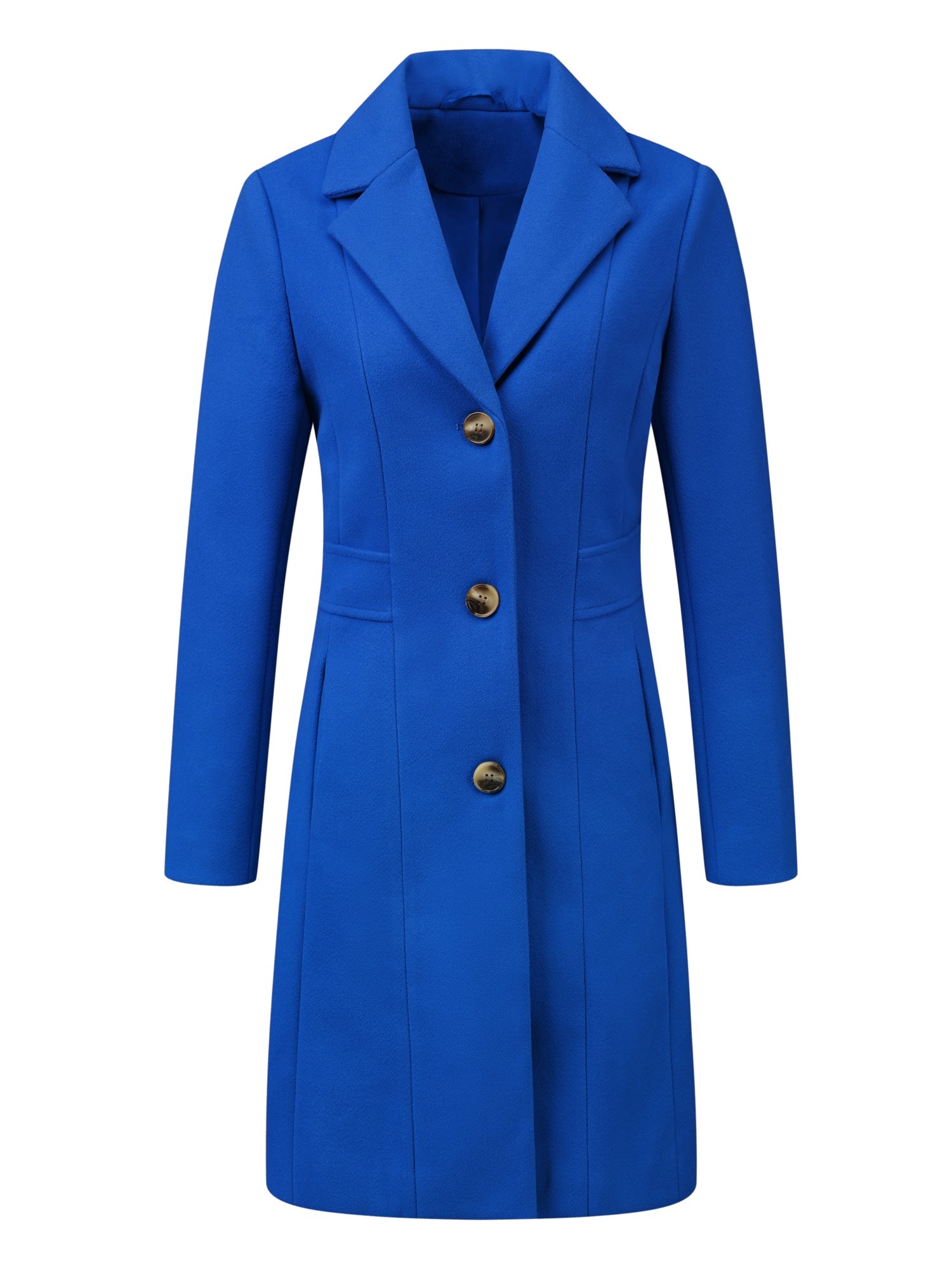 WOMEN’S WOOL COAT | LONG BUTTON WINTER JACKET