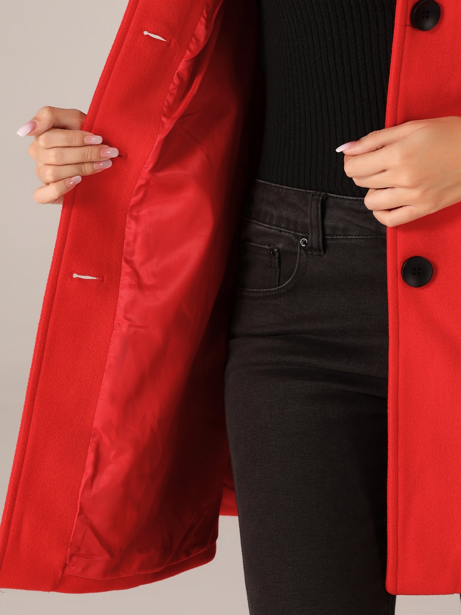 SINGLE BREASTED WINTER TRENCH COAT