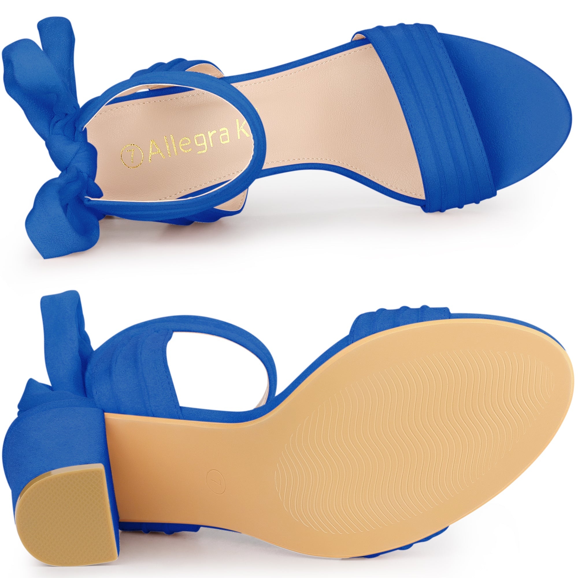 BLOCK HEEL PUMPS | OPEN TOE ANKLE STRAP WITH BOW DETAIL