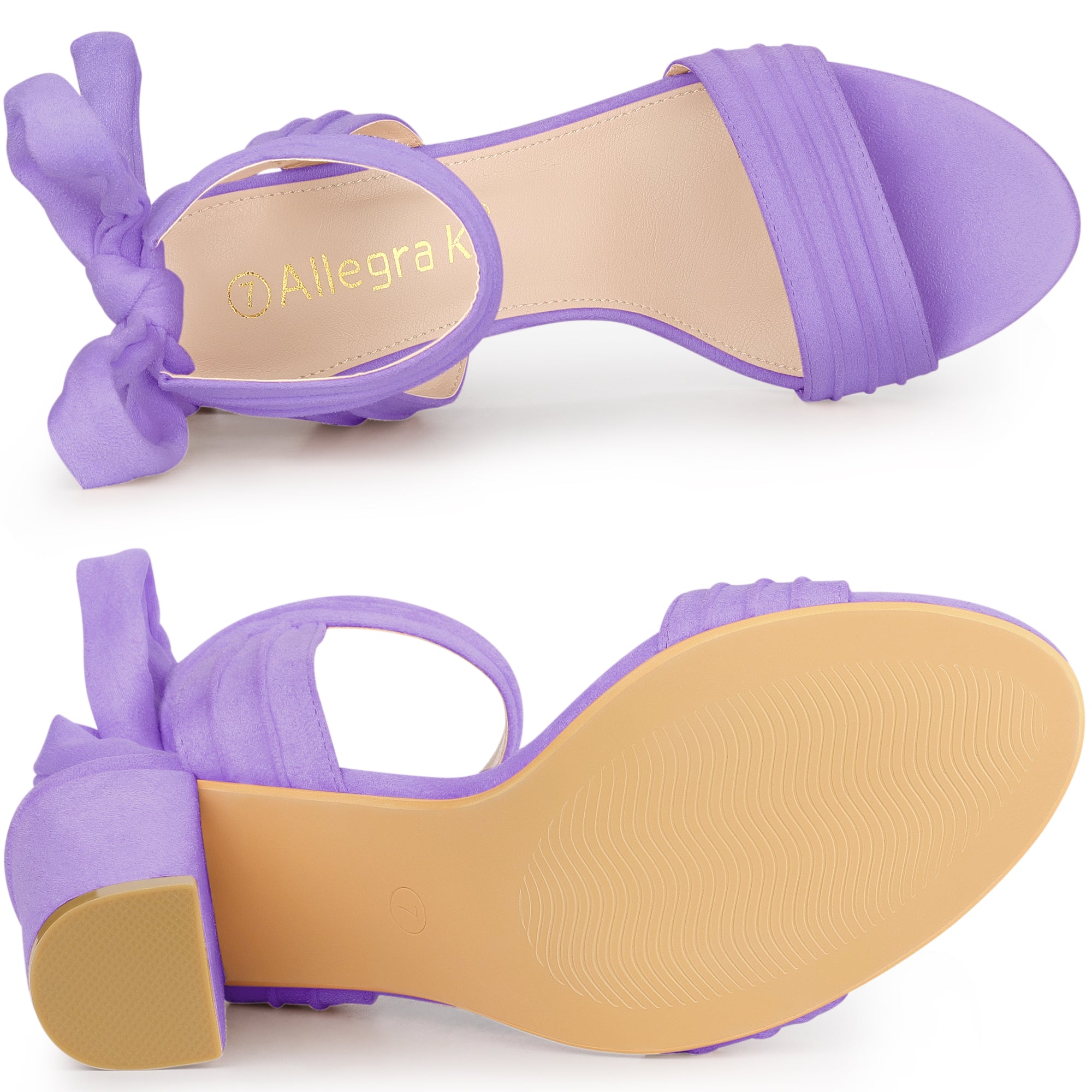 BLOCK HEEL PUMPS | OPEN TOE ANKLE STRAP WITH BOW DETAIL