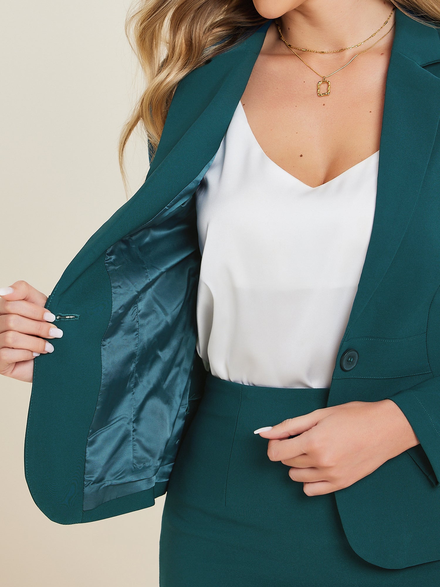 BLAZER SKIRT SUIT SET – LONG SLEEVE WORKWEAR