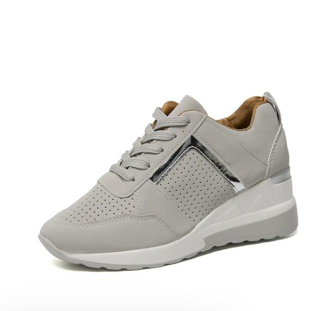 SNEAKERS | COMFORT WEDGE SNEAKERS WITH METALLIC ACCENTS