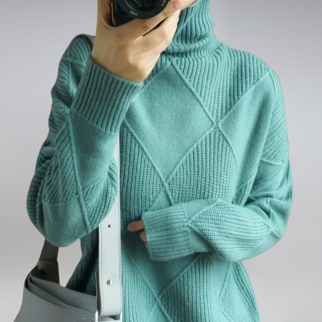 KNITTED WOOL TURTLENECK JUMPER